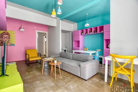 Fully Furnished 2 - BR Apartment in Mar Mkhayel - شقة مفروشة للايجار