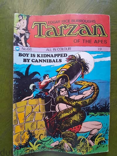 E. R. BURROUGHS 1974 TARZAN No. 68. BOY IS KIDNAPPED BY CANNIBALS!