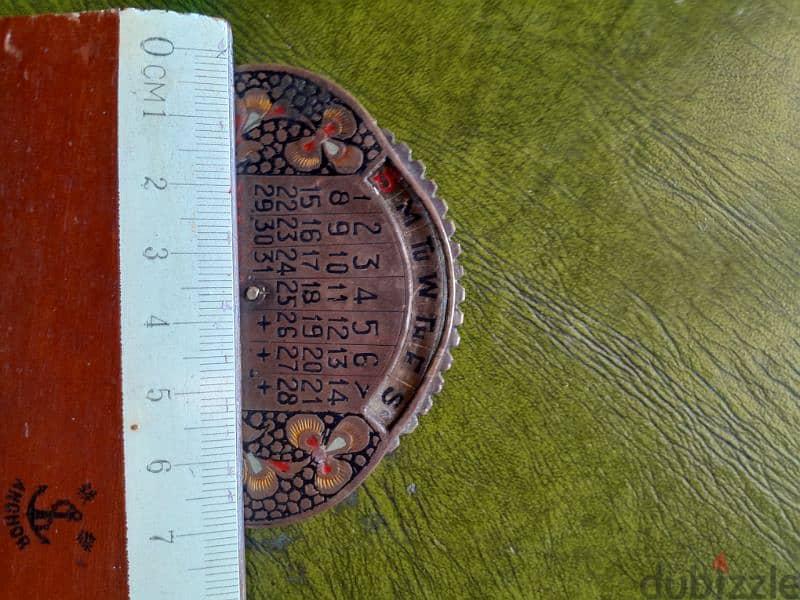 vintage ww2 Brass pocket Calendar 1940-1951 2