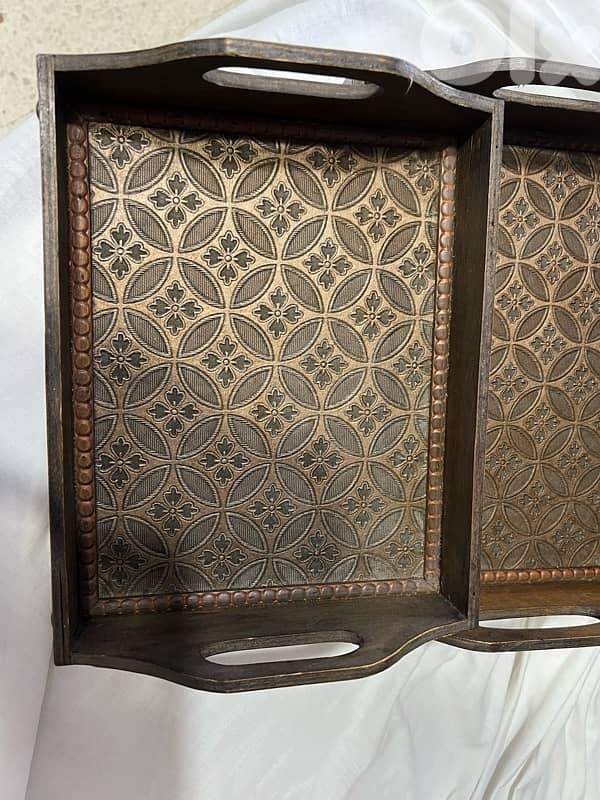 صواني خشب طقم عدد ٣ 1