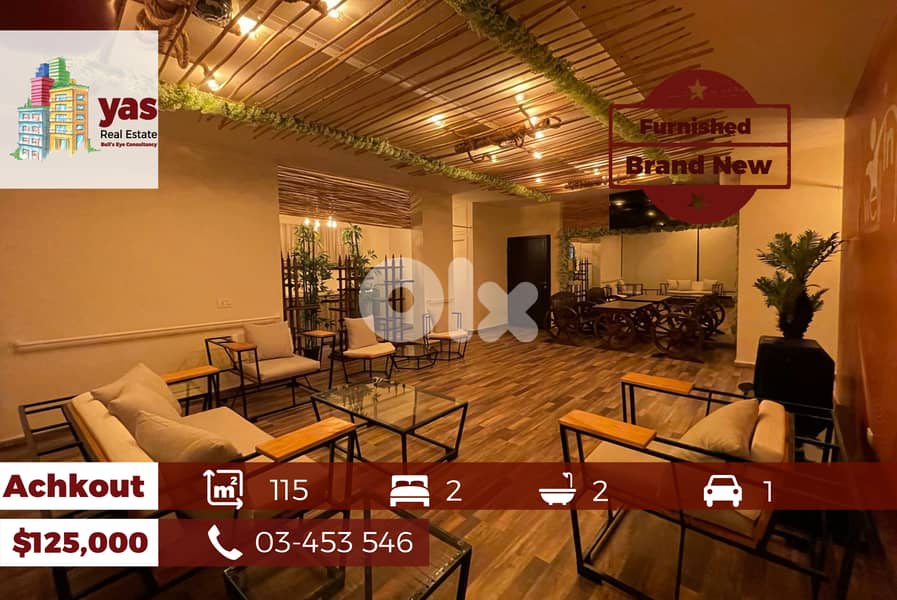 Achkout 115m2 | Brand New | Furnished | High End | Modern | DA 0