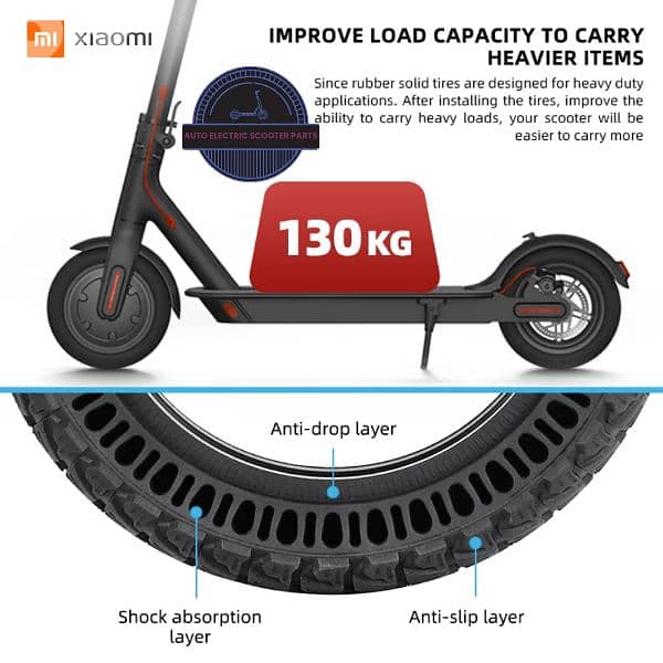 Electric scooter original Xiaomi solid Tire off-road 2025 8in 10