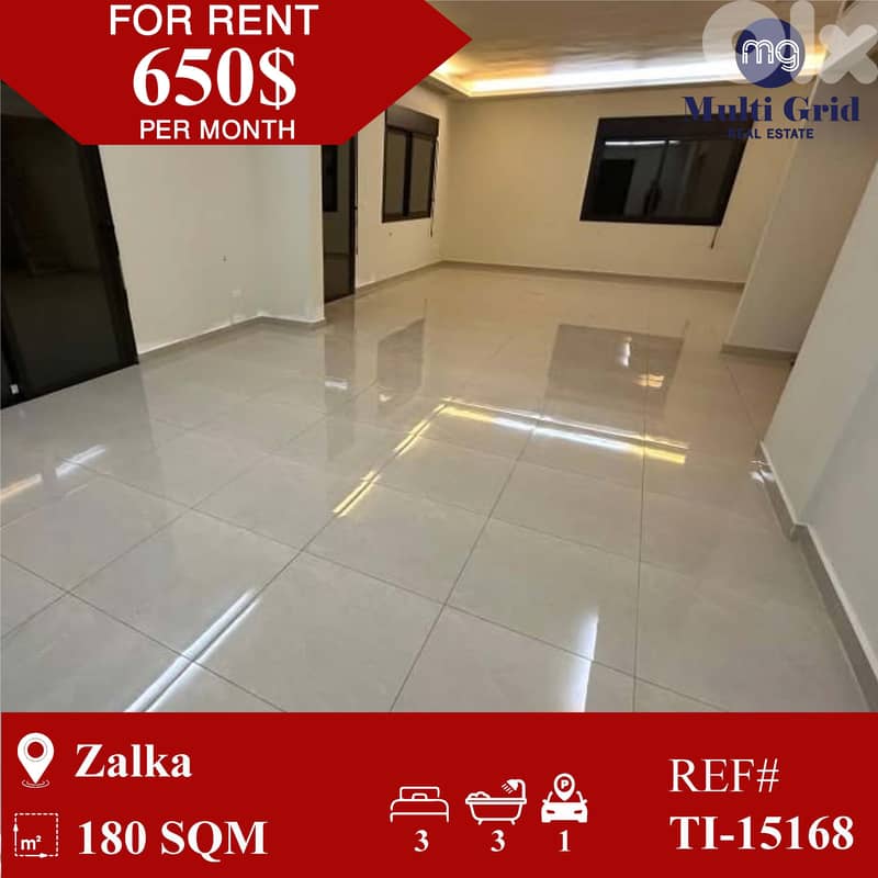 TI-15168 / Apartment for Rent in Zalka, شقة للايجار في الزلقا 0