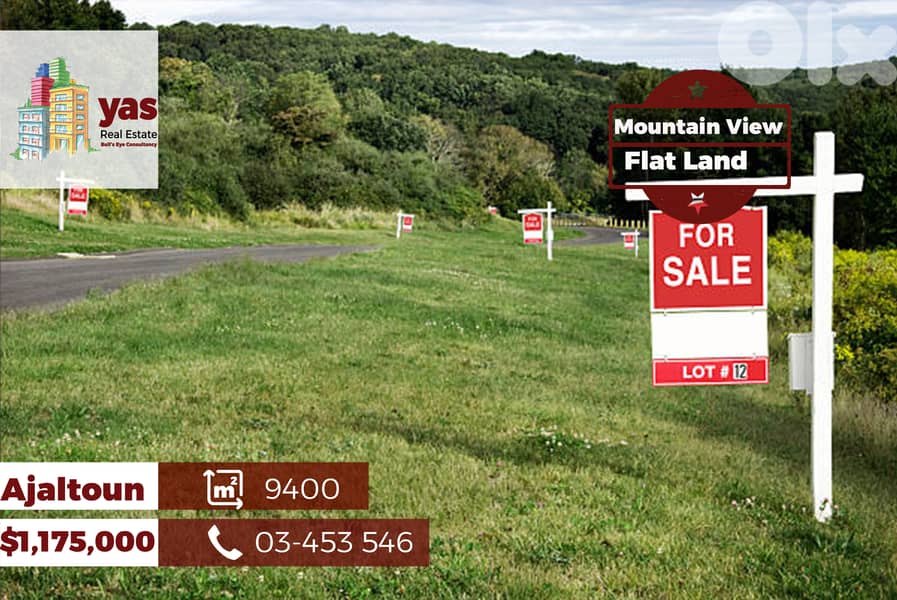 Ajaltoun 9400m2 | Coeff 30/75 | Commercial Street | Mountain View | TS 0