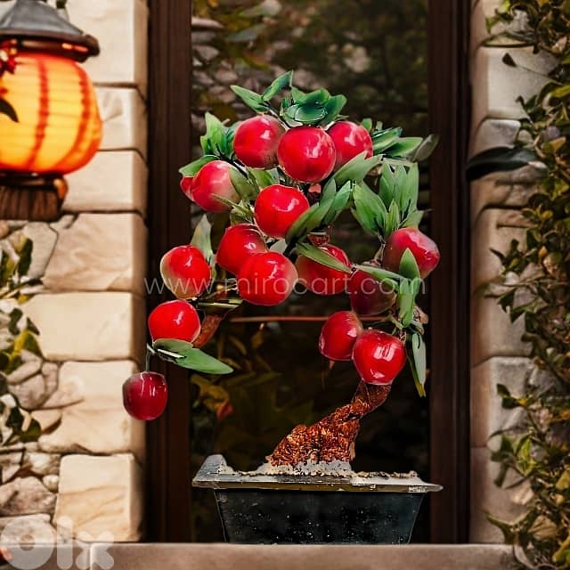 Graceful Chinese Apple Tree with Jade – Feng Shui Plant Decor 0