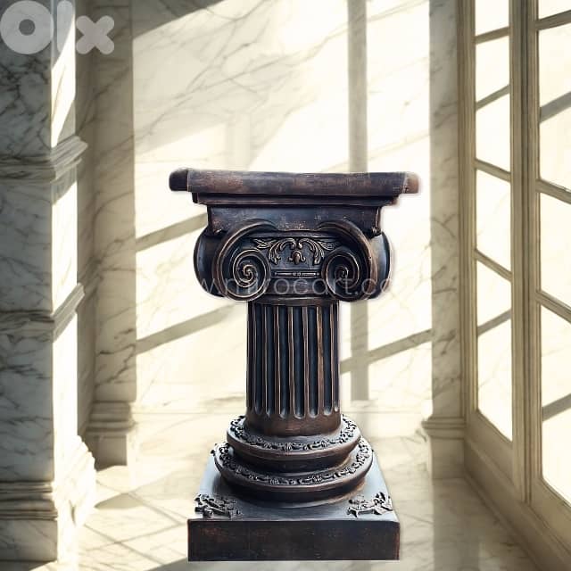 Timeless Roman Pillar – 55cm Italian Resin Column for Home Decor 0