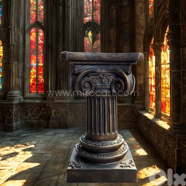 Timeless Roman Pillar – 55cm Italian Resin Column for Home Decor 1