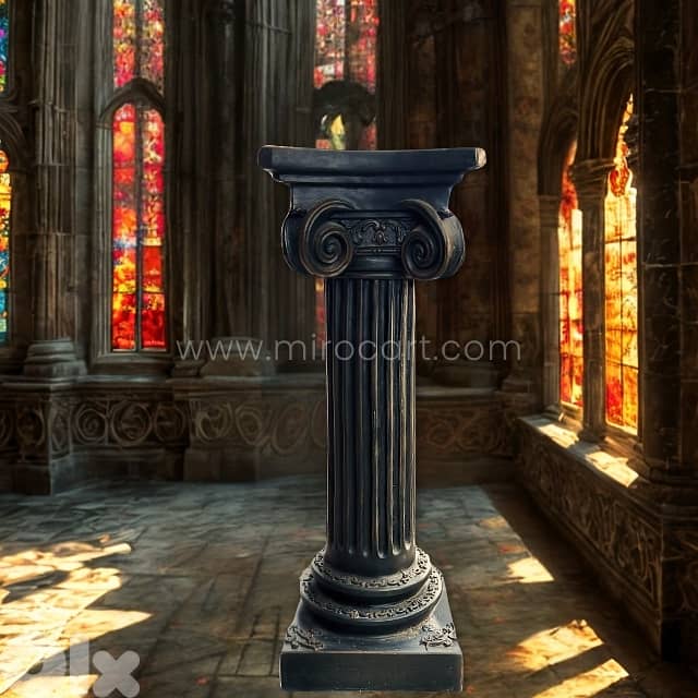 Classical Roman Pillar – 80cm Italian Resin Column for Home Decor 1