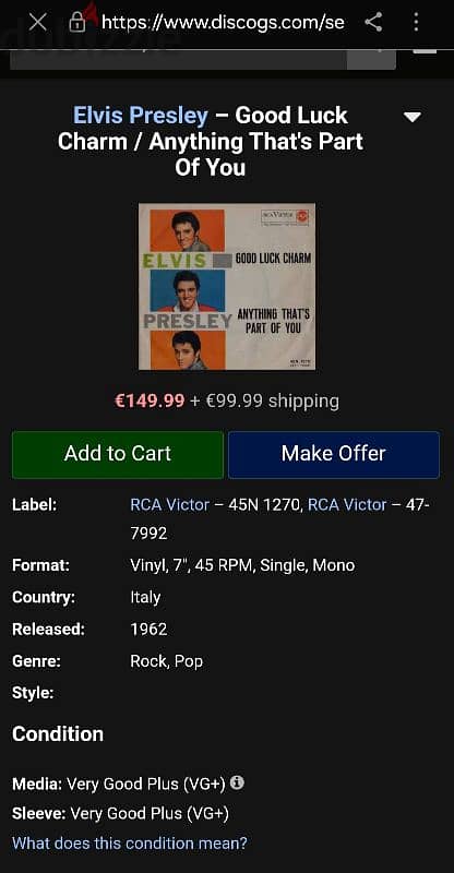 Rare Elvis Presley 1962 ITALY 3