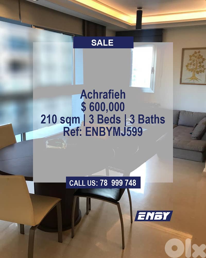 Apartment for Sale in Achrafieh | Prime Location | Luxurious Interior 0