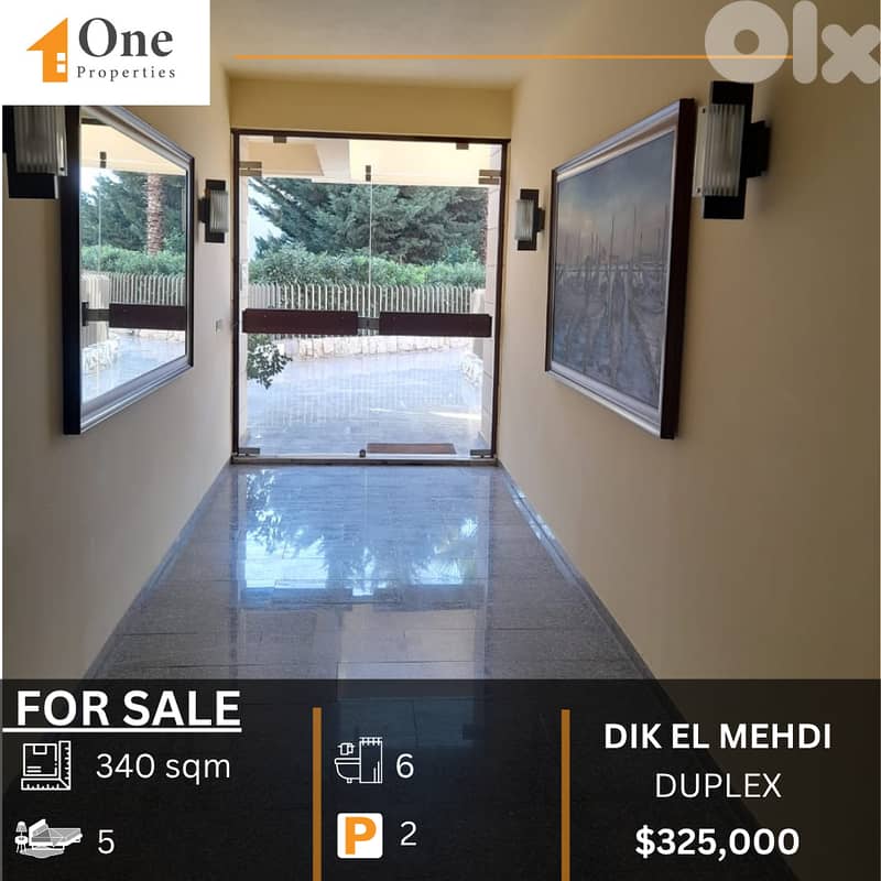 DUPLEX FOR SALE IN DIK EL MEHDI 0