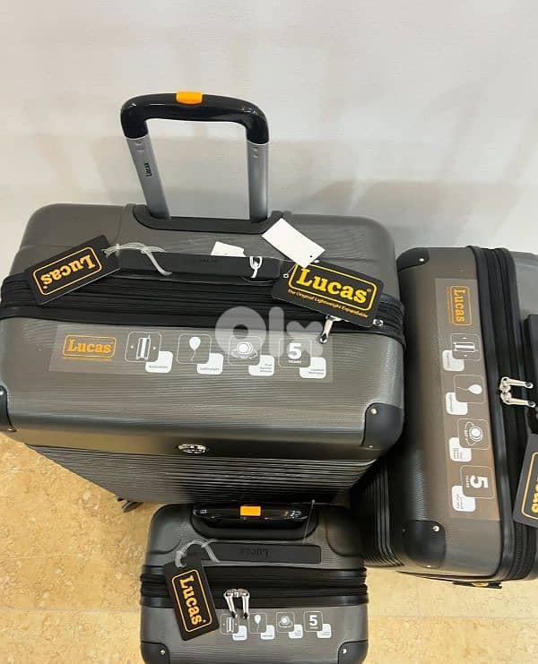 Lucas Swiss Set polycarbonate unbreakable travel bags Suitcases 0