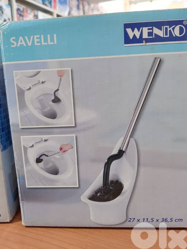wenko toilet brush , white & black color 0