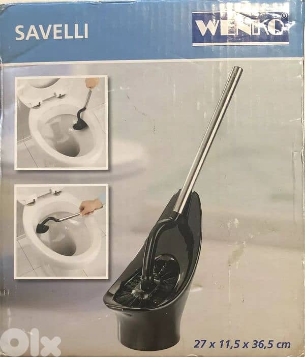 wenko toilet brush , white & black color 1