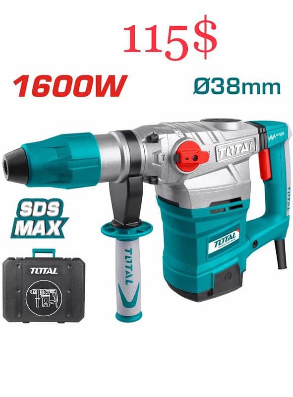 كومبرسور برم وتكسير 1600 وات توتال sds max 0