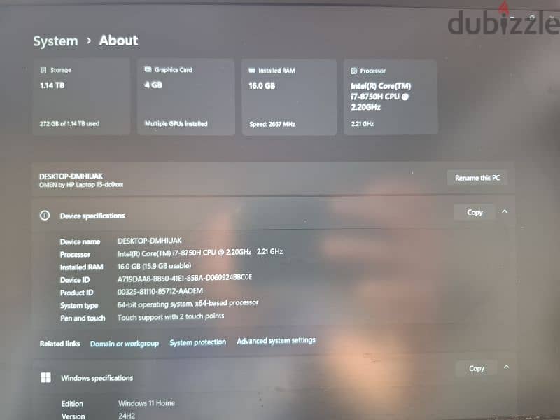 HP Omen laptop i7 1Tb 1