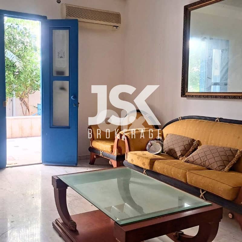 L18153 -Charming Apartment with Terrace For Sale in Ain El Mreisseh 0