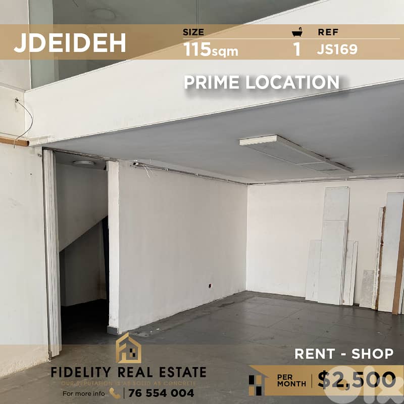 Shop for rent in Jdeideh JS169 محل تجاري للإيجار في الجديدة 0