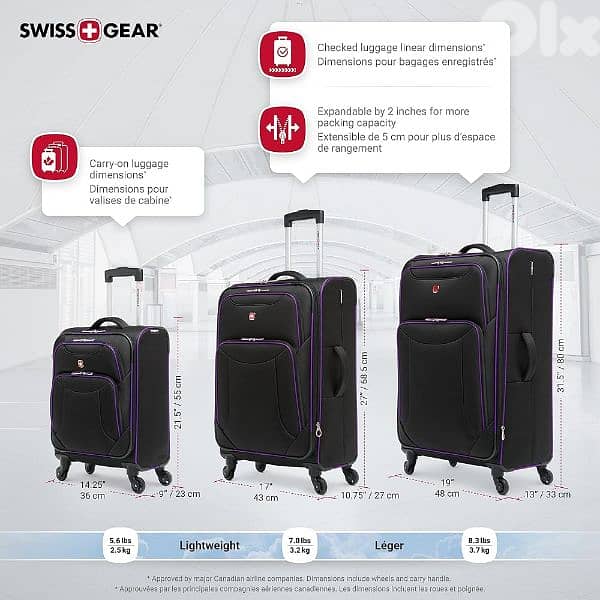 50% OFF SwissGear Set 3 travel bags luggage 3