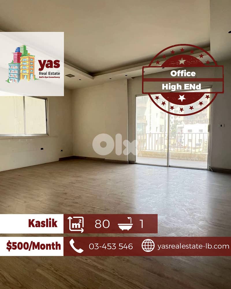 Kaslik 80m2 | Office | Rent | Perfect Investment | Panoramic View | EH 0