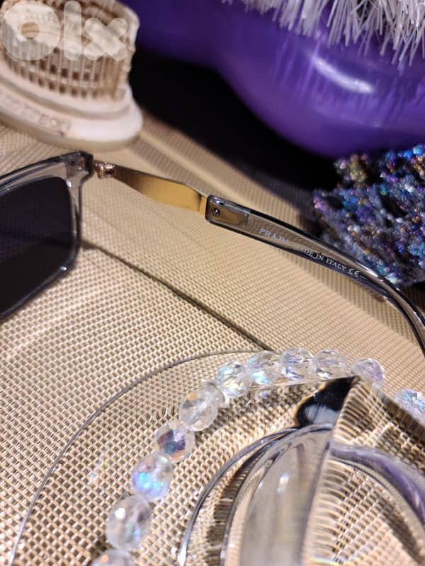 PRADA GREY GOLD luxury sunglasses 2