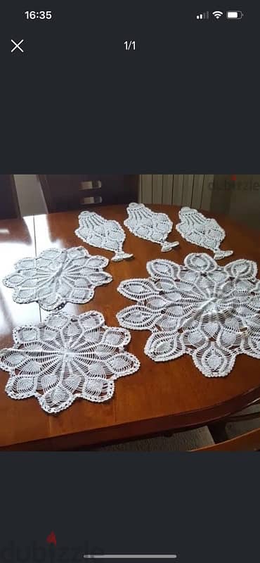 Handmade crochet table cover 2