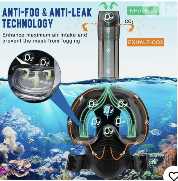 Khroom Adult Snorkel Mask | CO2 Safe* | Seaview Z . /4$ delivery 10