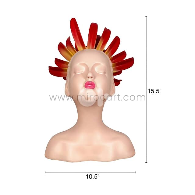 Innocent Flame Resin Sculpture – Soft Face, Sharp Flame, All Drama 9