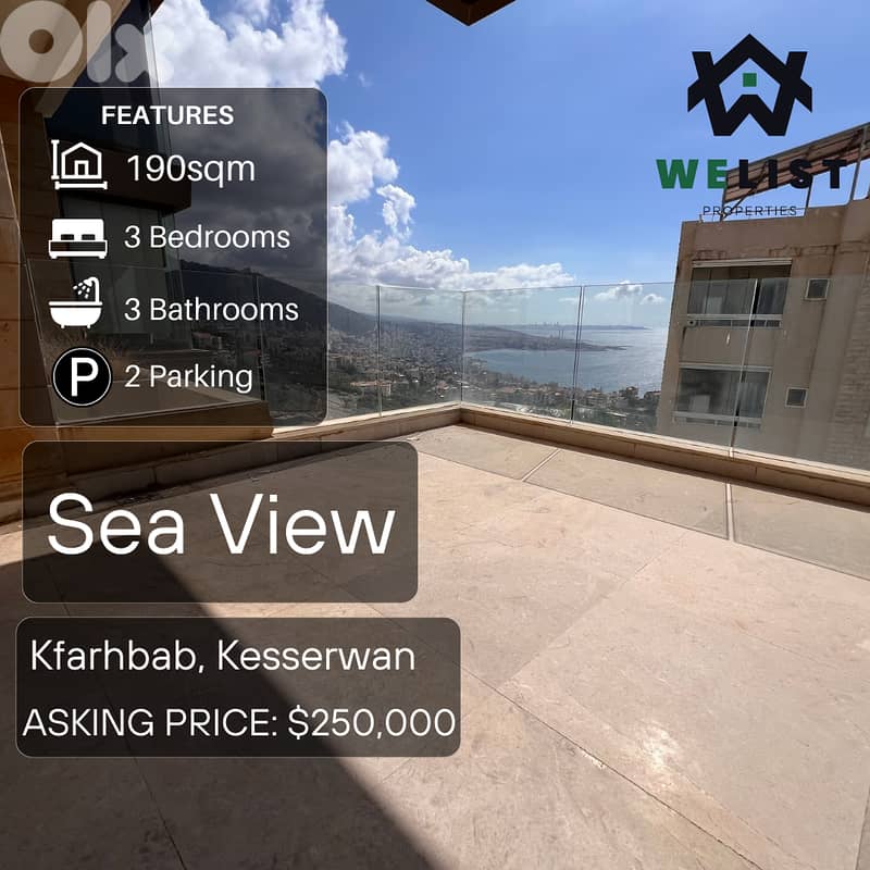 190sqm Apartment for sale in Kfarhbab, Kesserwan  REF: MA25ASKF190250 0