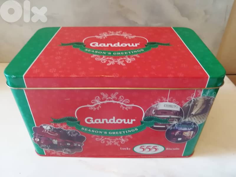 Gandour special edition seasons greetings promotional tin 555 box 0
