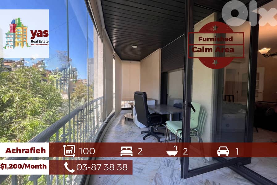 Achrafieh/Sassine 100m2 | Furnished Flat | Street View | AA/MB 0