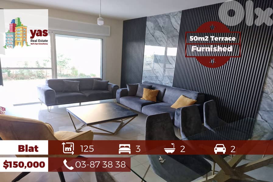 Blat 125m2 | 50m2 Terrace | Furnished | Dead End Street | ELO 0