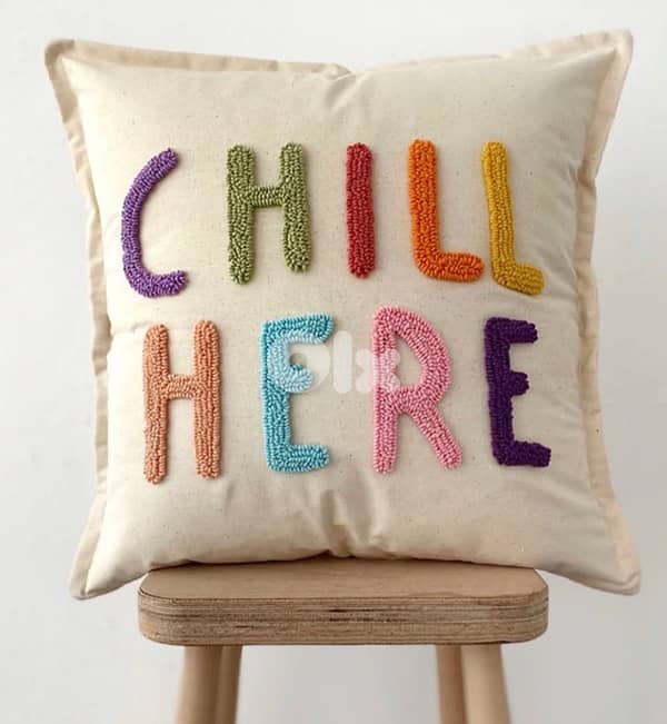CHILL HERE Cushion Handmade 0