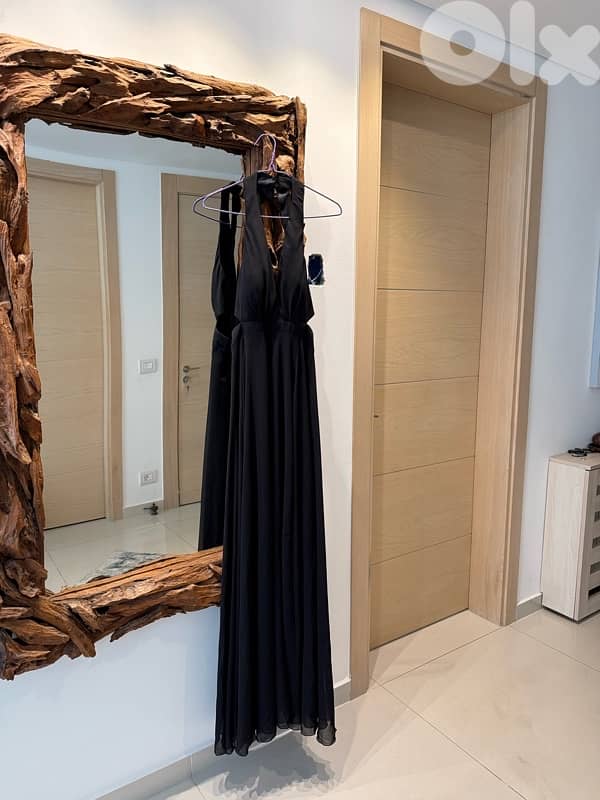 wedding or prom dress black with side slide cut (half price) 1