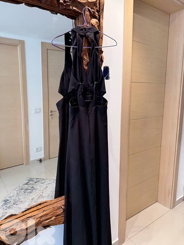 wedding or prom dress black with side slide cut (half price) 2