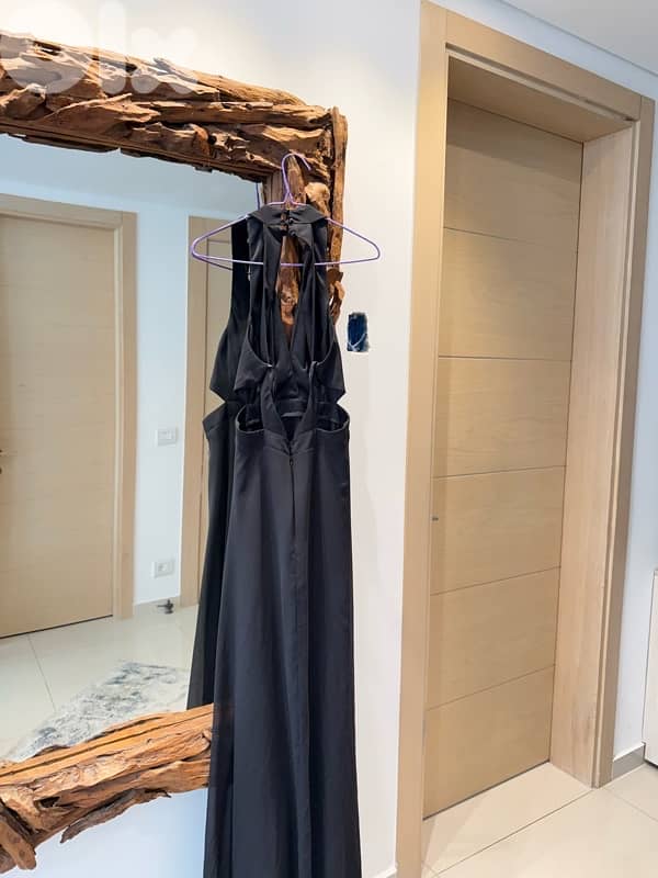 wedding or prom dress black with side slide cut (half price) 3