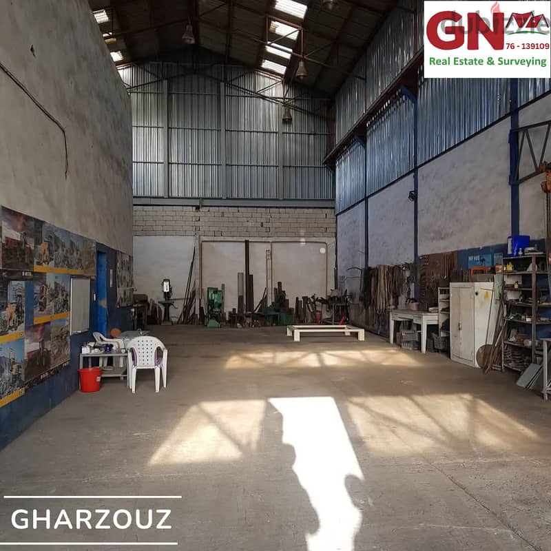 Land with warehouse for rent in Gharzouz ارض ومستودع للايجار في غرزوز 0