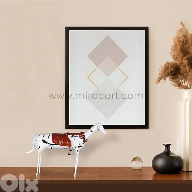 Shattered Ride Sculpture | Bleached Horse, Crimson Lie | Resin Decor 1