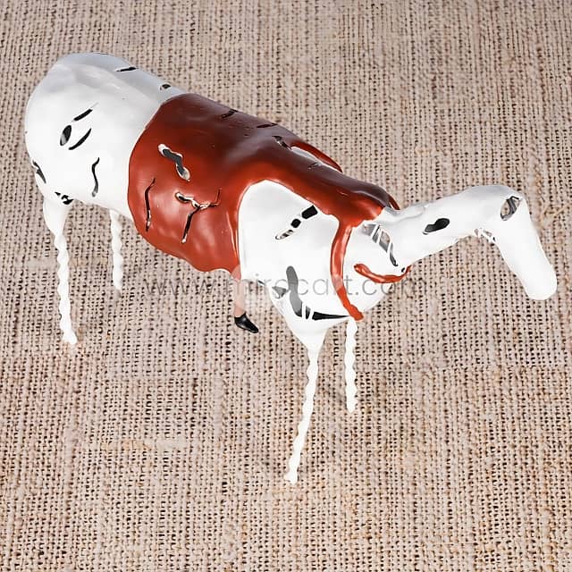 Shattered Ride Sculpture | Bleached Horse, Crimson Lie | Resin Decor 2