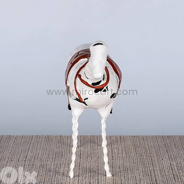 Shattered Ride Sculpture | Bleached Horse, Crimson Lie | Resin Decor 3