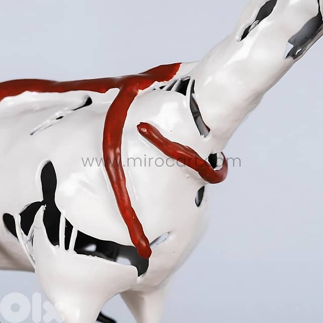 Shattered Ride Sculpture | Bleached Horse, Crimson Lie | Resin Decor 6