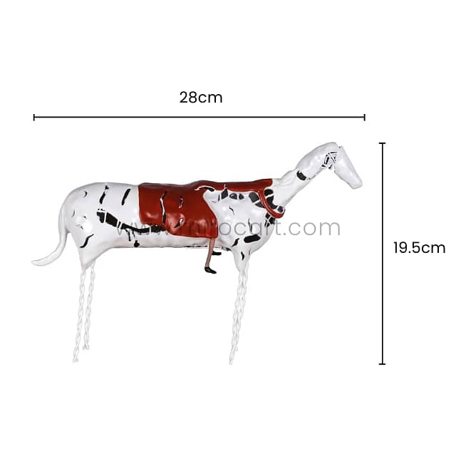 Shattered Ride Sculpture | Bleached Horse, Crimson Lie | Resin Decor 8