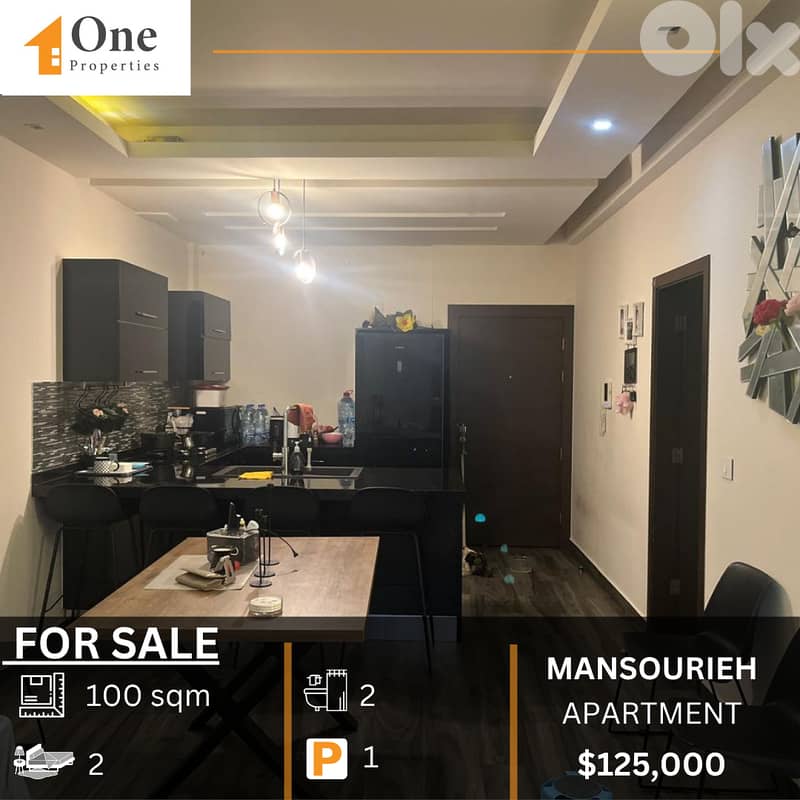 APARTMENT FOR SALE IN MANSOURIEH 0