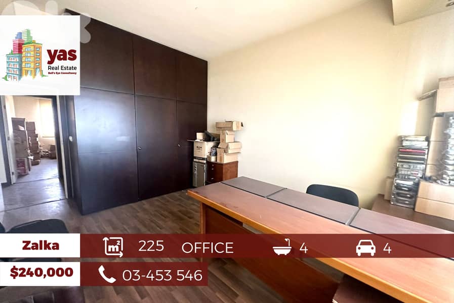 Zalka 225m2 | Office | Semi-Furnished | Full Sea View | catch |  MJ | 0