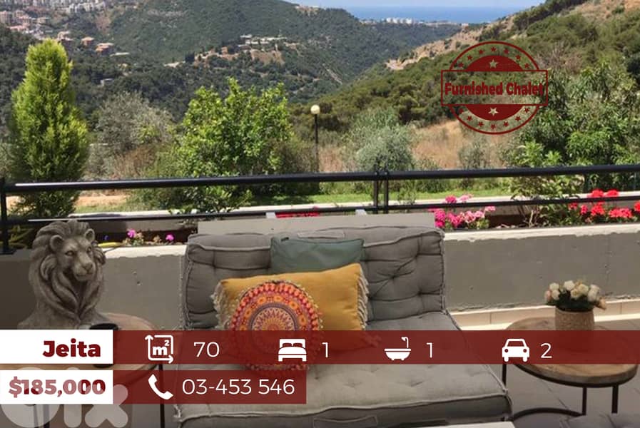 Jeita Country Club 70m2 | 30m2 Terrace | Furnished | BG | 0