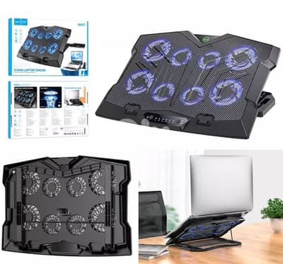 HOCO 8 FANS LAPTOP COOLER WITH 6 LEVEL AIR FLOW ADJUSTMENT GM27