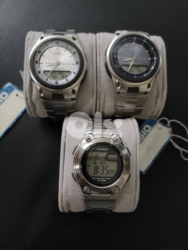 3 Casios full stainless steel iluminator 0