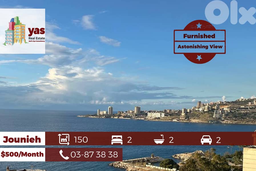 Jounieh 150m2 | Furnished | Rooftop | Astonishing View | IV/EH 0