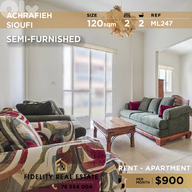 Apartment for rent in Achrafieh ML247 شقة  للإيجار في الأشرفية 0