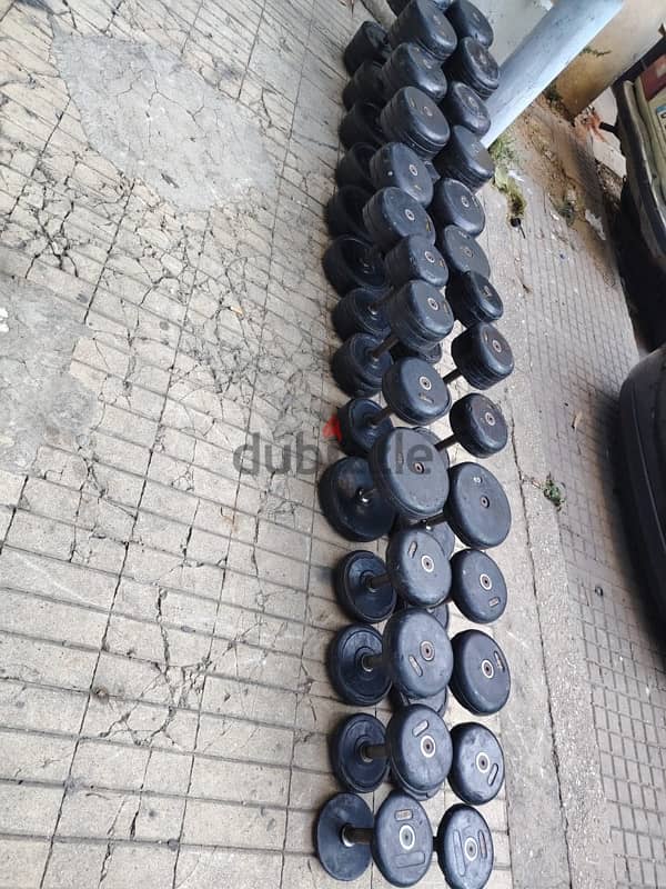 dumbells set from 2,5 to 50 kg 1